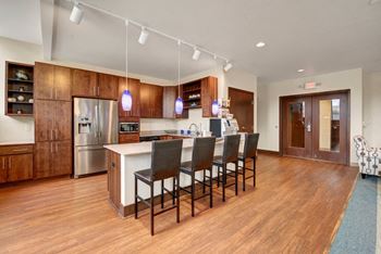 Clubroom includes a gourmet resident kitchen